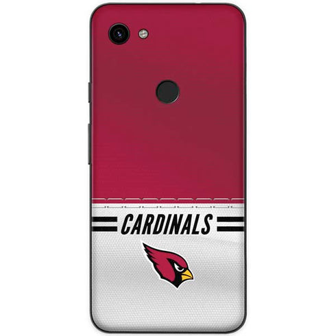NFL Arizona Cardinals White Striped Google Pixel 3a XL Skin